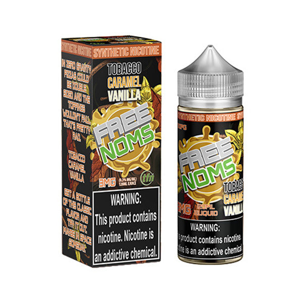 Nomenon and Freenoms Series E-Liquid 120mL (Freebase) | Tobacco Caramel Vanilla with packaging