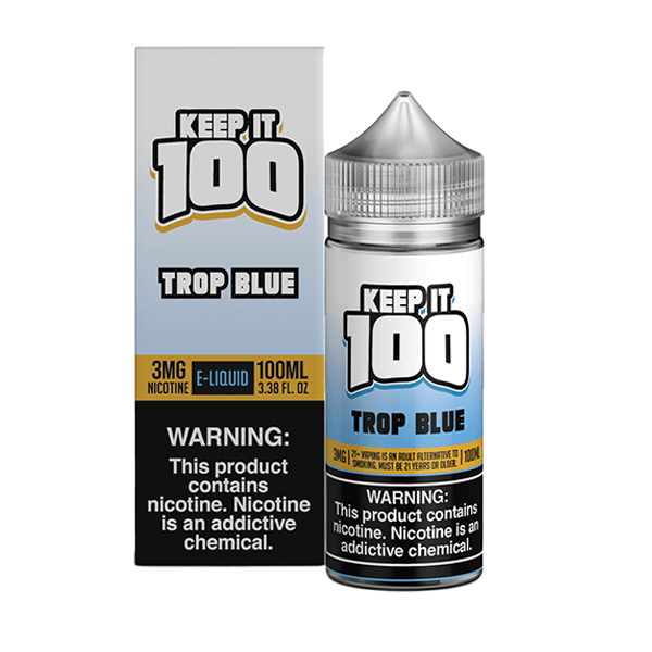 Keep It 100 TFN Series E-Liquid 0mg | 100mL (Freebase) Trop Blue with Packaging