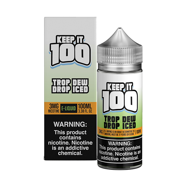 Keep It 100 TFN Series E-Liquid 0mg | 100mL (Freebase) Trop Dew Drop Ice with Packaging