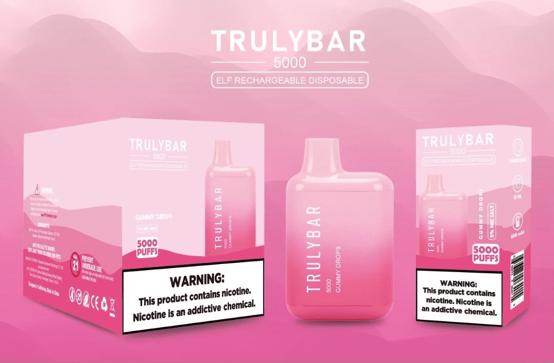 Truly Bar (Elf Edition) Disposable 5000 Puffs 13mL 50mg | MOQ 10 | Gummy Drops with Packaging