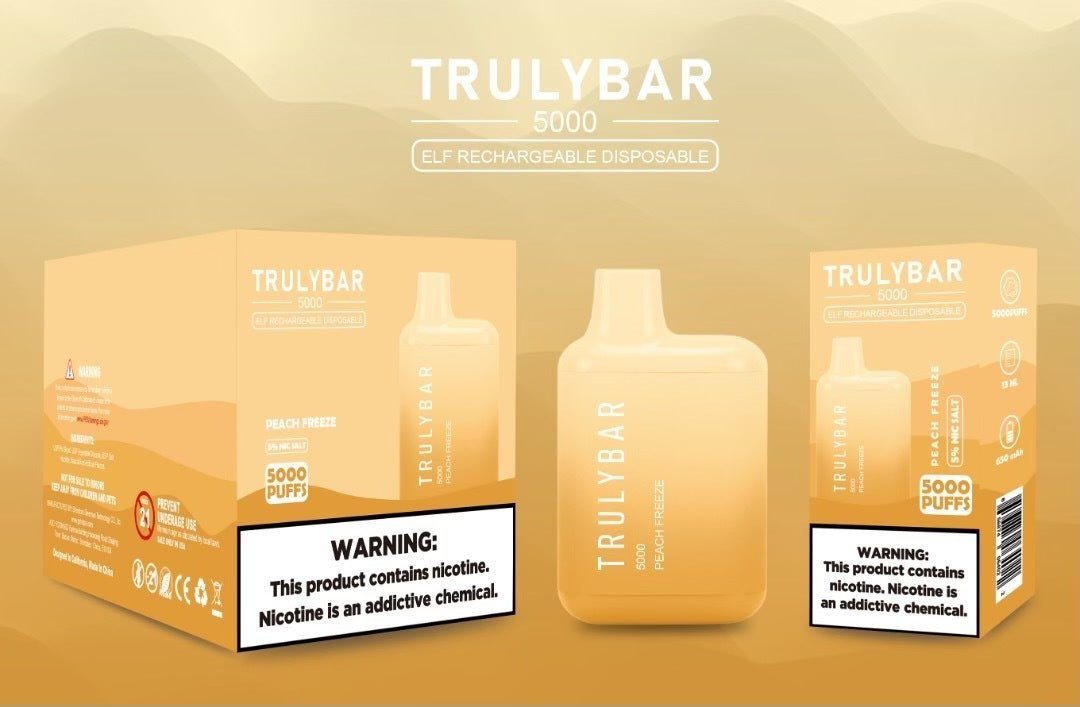 Truly Bar (Elf Edition) Disposable 5000 Puffs 13mL 50mg | MOQ 10 | Peach Freeze with Packaging