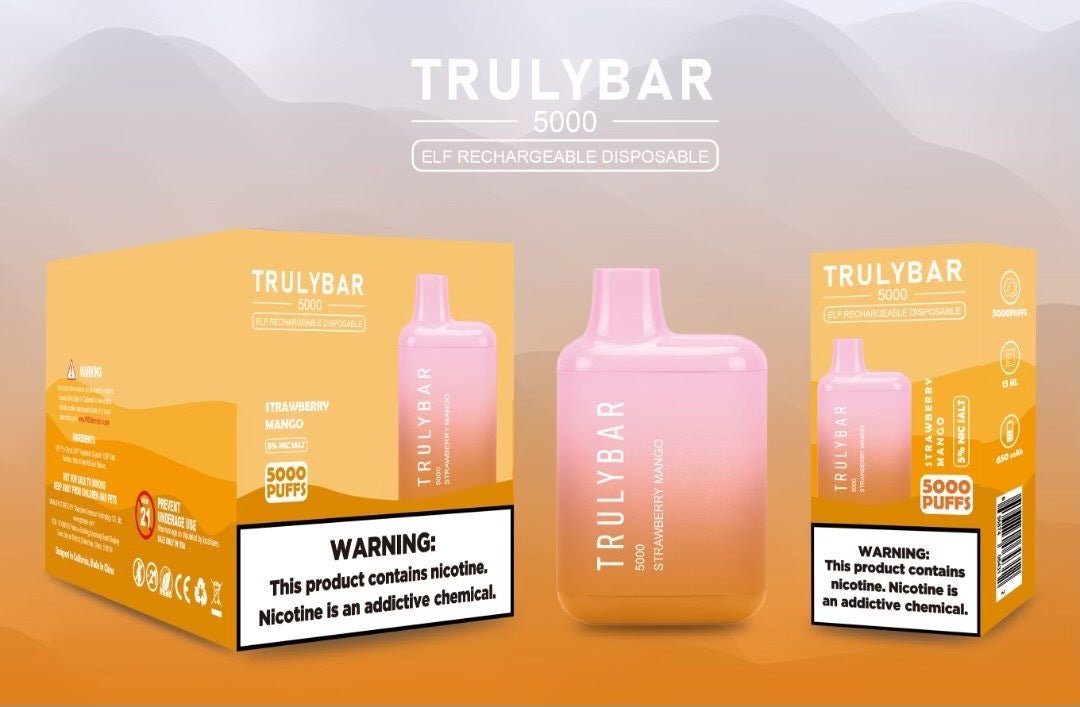 Truly Bar (Elf Edition) Disposable 5000 Puffs 13mL 50mg | MOQ 10 | Strawberry Mango with Packaging