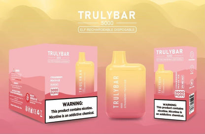 Truly Bar (Elf Edition) Disposable 5000 Puffs 13mL 50mg | MOQ 10 | Strawberry Peach Ice with Packaging