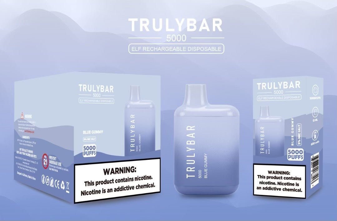 Truly Bar (Elf Edition) Disposable 5000 Puffs 13mL 50mg | MOQ 10 | Blue Gummy with Packaging