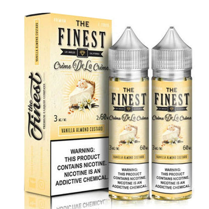 Creme De La Creme by Finest E-Liquid x2-60mL Vanilla Almond Custard with packaging