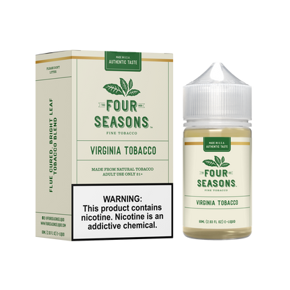 Four Seasons E-Liquid 60mL (Freebase) |  Virginia Tobacco with packaging