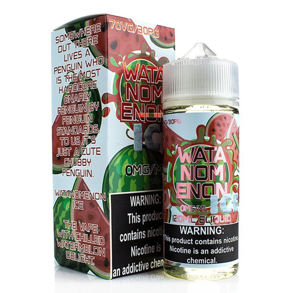 Nomenon and Freenoms Series E-Liquid 120mL (Freebase) | Watanomenon Ice with packaging