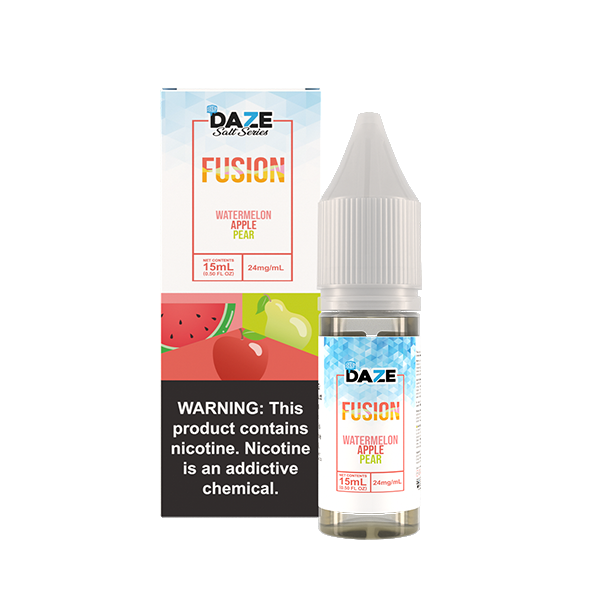 7Daze Fusion Salt Series E-Liquid 15mL (Salt Nic) | 24mg Watermelon Apple Pear Iced