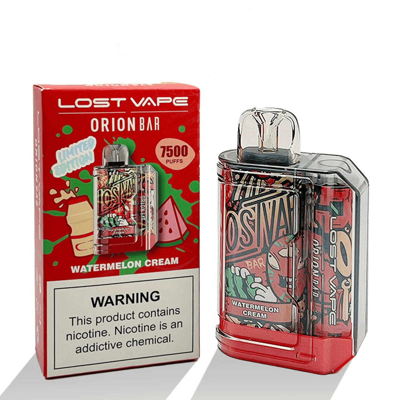 Orion Bar Disposable 7500 Puff 18mL 50mg Watermelon Cream