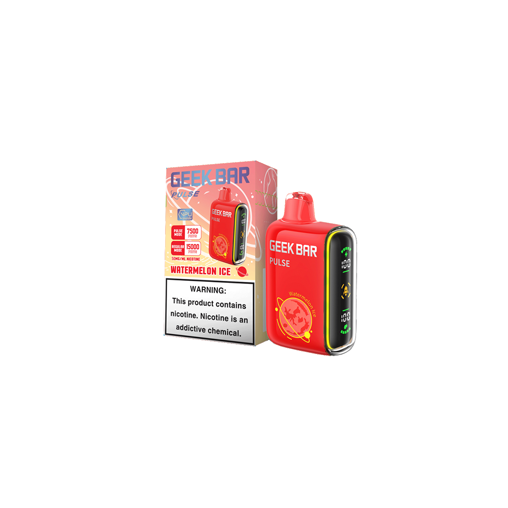 Geek Bar Pulse Disposable 15000 Puffs 16mL 50mg | MOQ 5 Watermelon Ice with Packaging